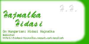 hajnalka hidasi business card